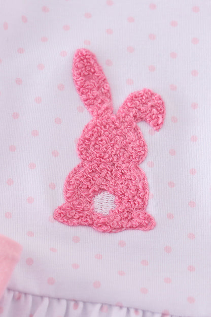 Premium Pink bunny bow dress - Cloudling Kids Clothing