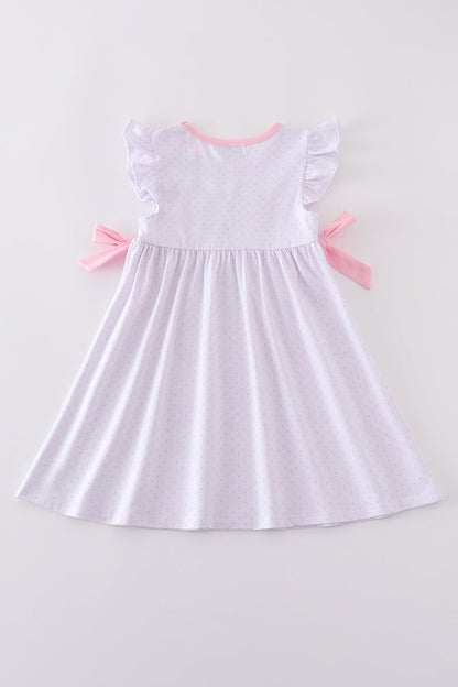 Premium Pink bunny bow dress - Cloudling Kids Clothing