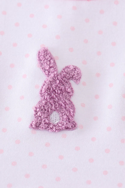 Premium Pink bunny bow set - Cloudling Kids Clothing