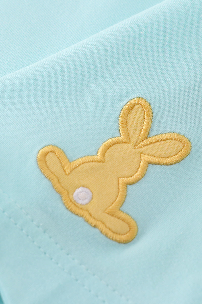 Premium Mint bunny embroidery set - Cloudling Kids Clothing