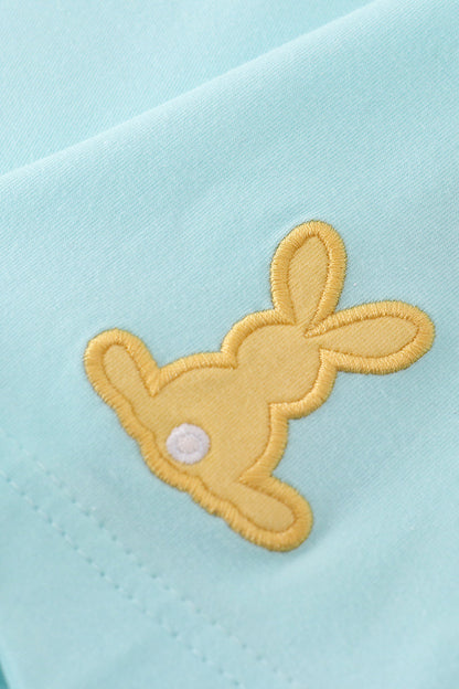 Premium Mint bunny embroidery set - Cloudling Kids Clothing