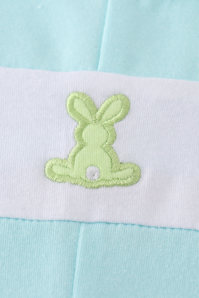 Premium Mint bunny embroidery jonjon - Cloudling Kids Clothing