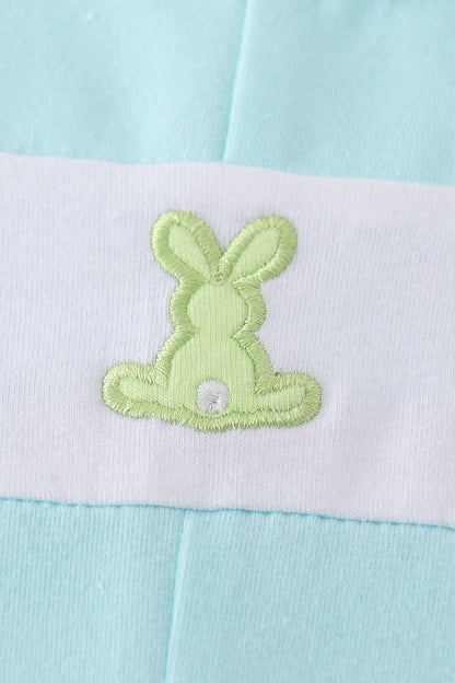 Premium Mint bunny embroidery jonjon - Cloudling Kids Clothing