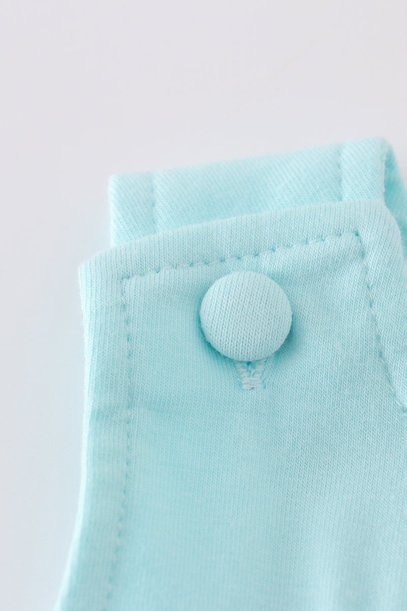 Premium Mint bunny embroidery jonjon - Cloudling Kids Clothing