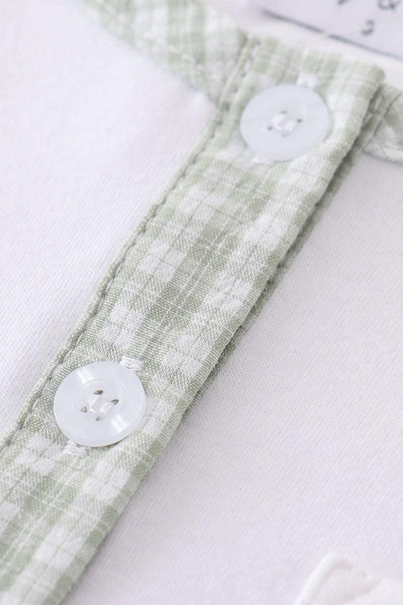 Premium White bunny embroidery set - Cloudling Kids Clothing