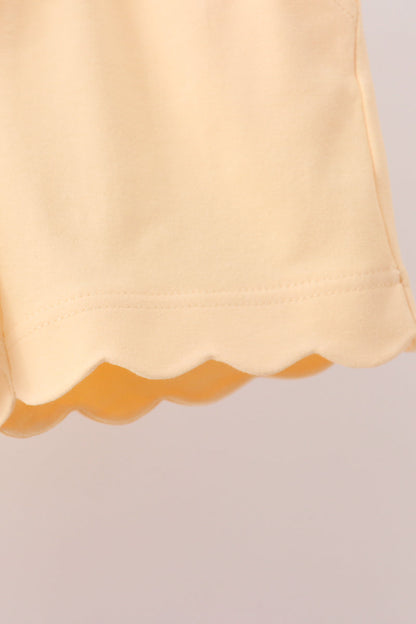 Buttercup Scalloped Shorts Set