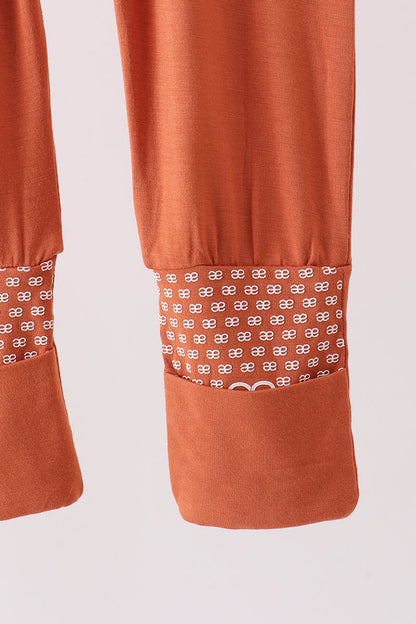 Caramel zipper bamboo anti-slip romper