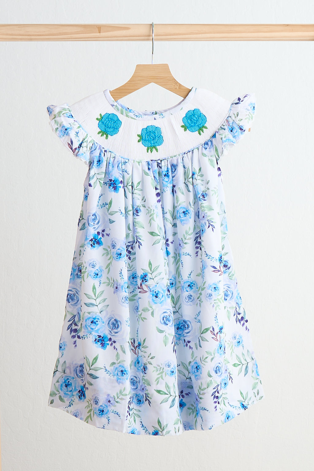 blue dress with roses kids rose hand smocked print – Cloudling Clothing Collection:Reverie Amanda Uprichard Cherri Sequin Pant Waist Size (Inches):44 The dress also has