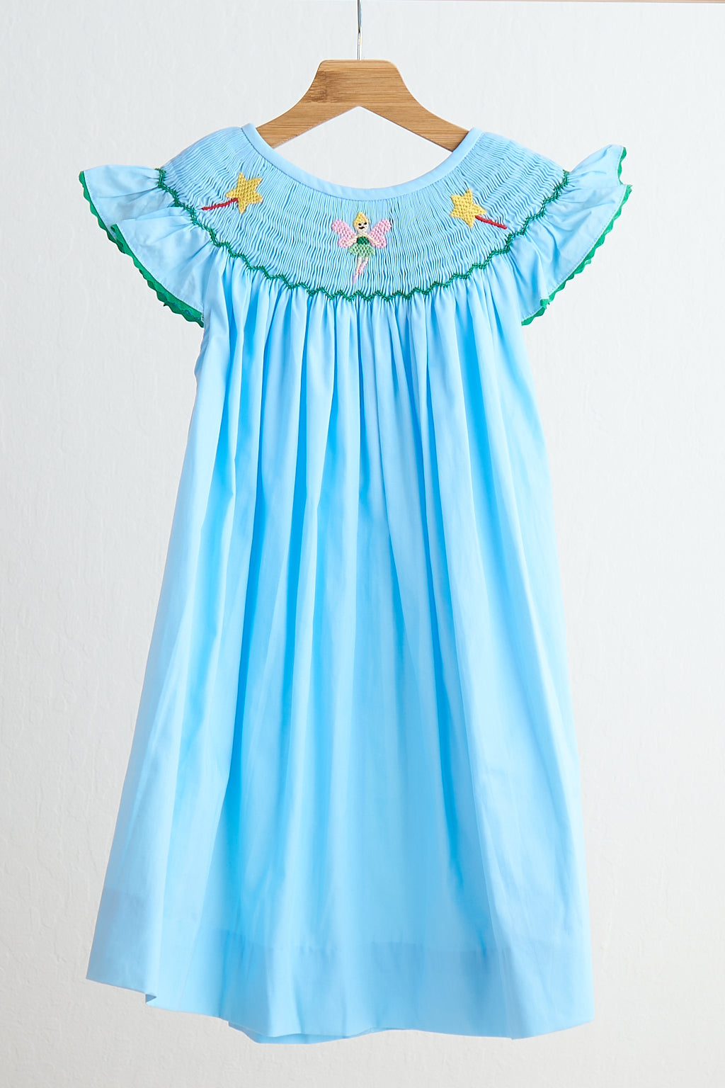 Blue fairy hand smocked dress - Cloudling Kids Clothing