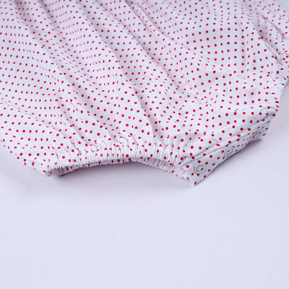 Red gingerbread hand smocked bubble