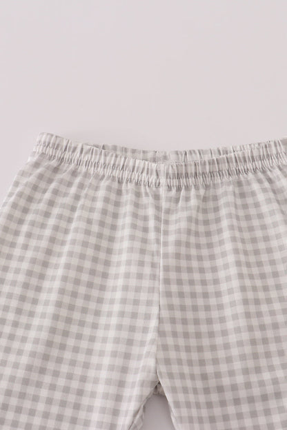 Sage turkey french knot ruffle pants set