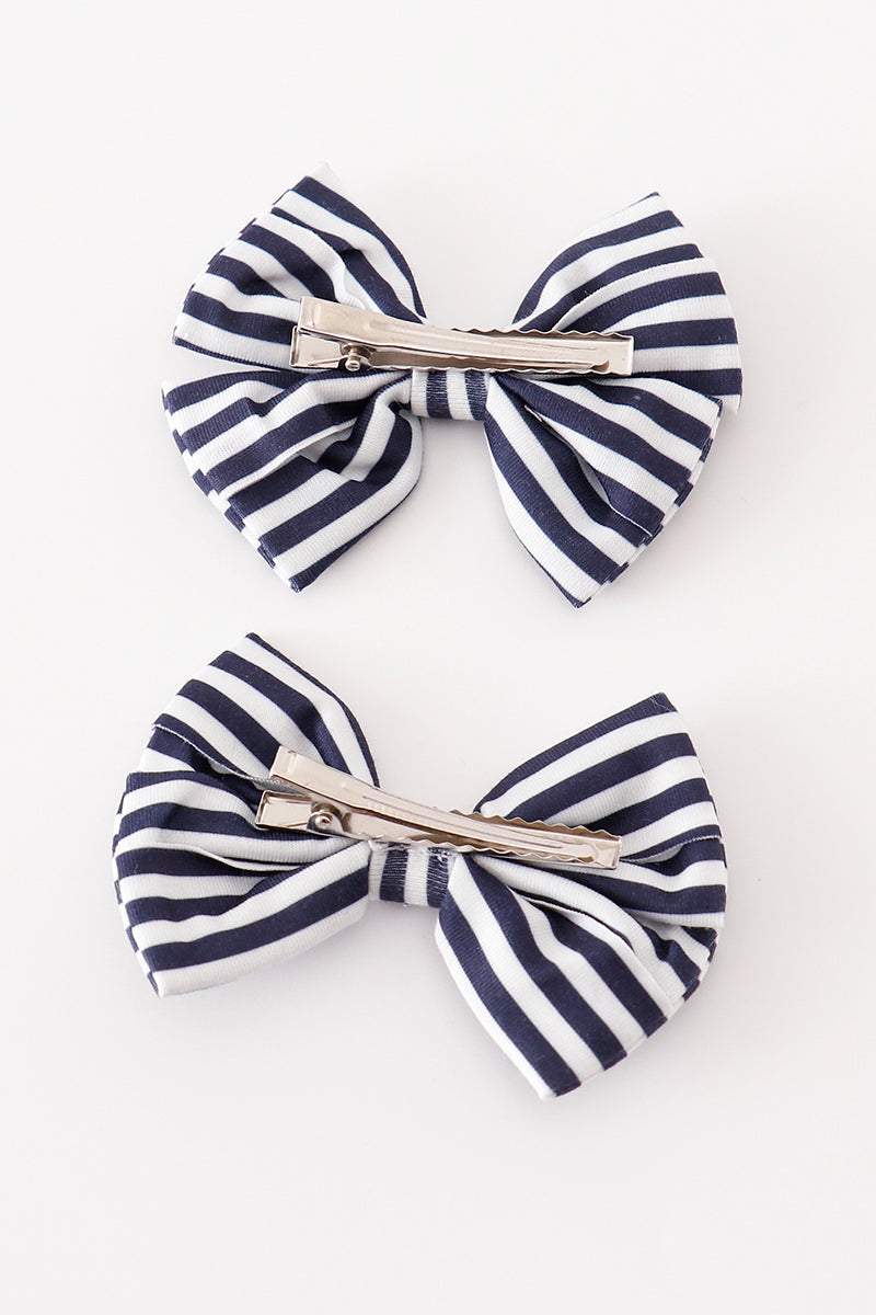 Orange piggie hair bow - Cloudling Kids Clothing