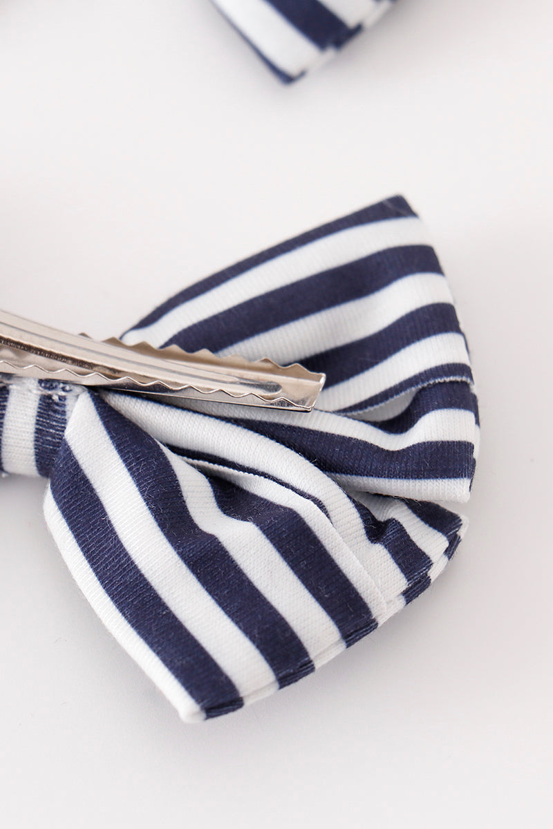 Orange piggie hair bow - Cloudling Kids Clothing