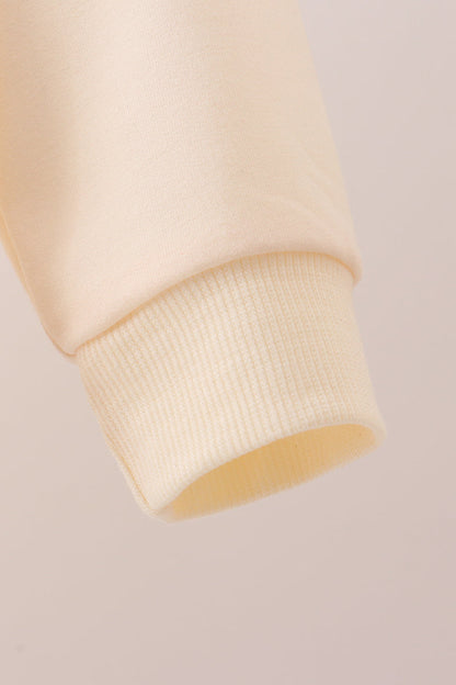 Beige reindeer sequin mom&me sweatshirt