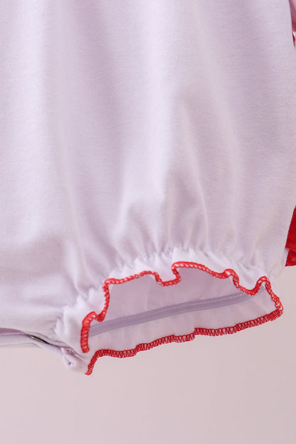 White bow ruffle bubble