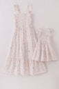 Pink blush meadow smocked mom&me dress
