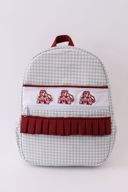 Mississippi state bulldogs embroidery girl backpack