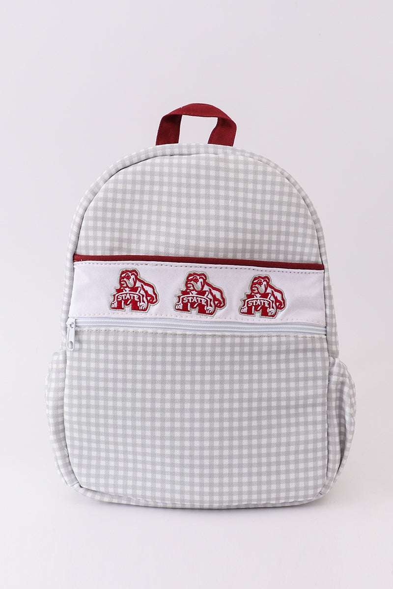Mississippi state bulldogs embroidery boy backpack