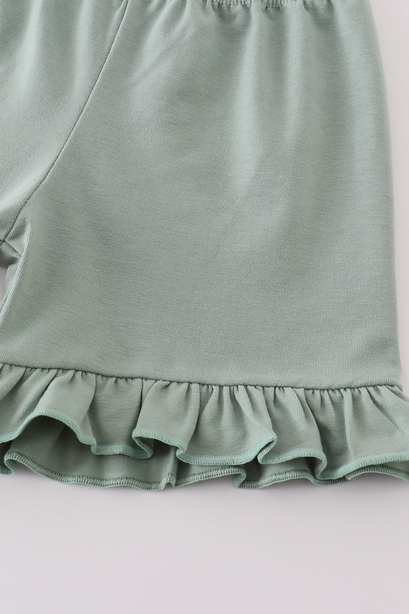 Green duck print set - Cloudling Kids Clothing