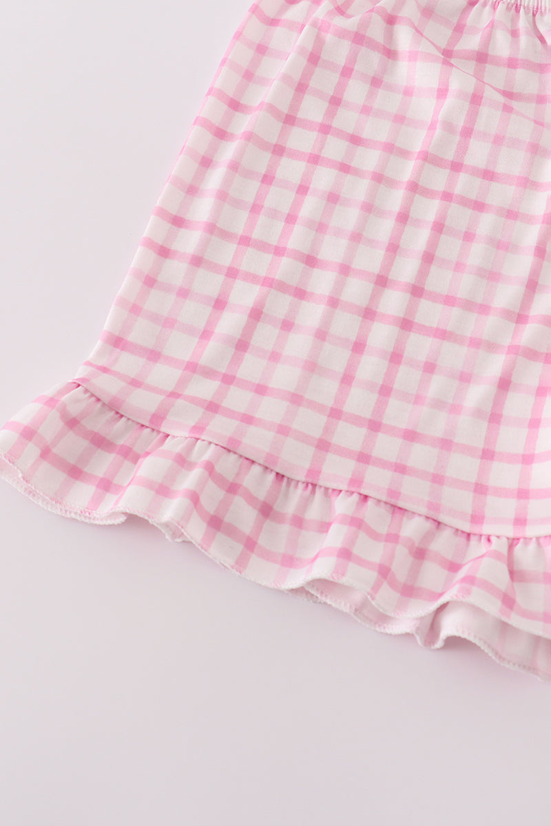 Pink party puppy print set - Cloudling Kids Clothing
