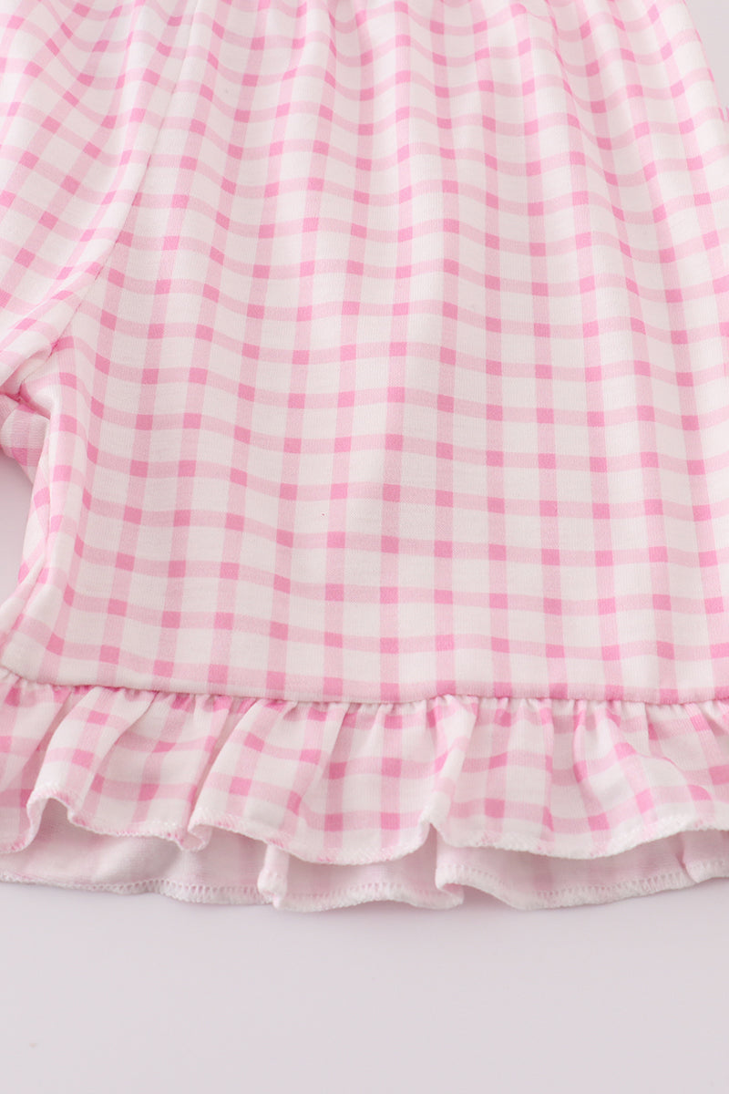 Mint pink floral print set - Cloudling Kids Clothing