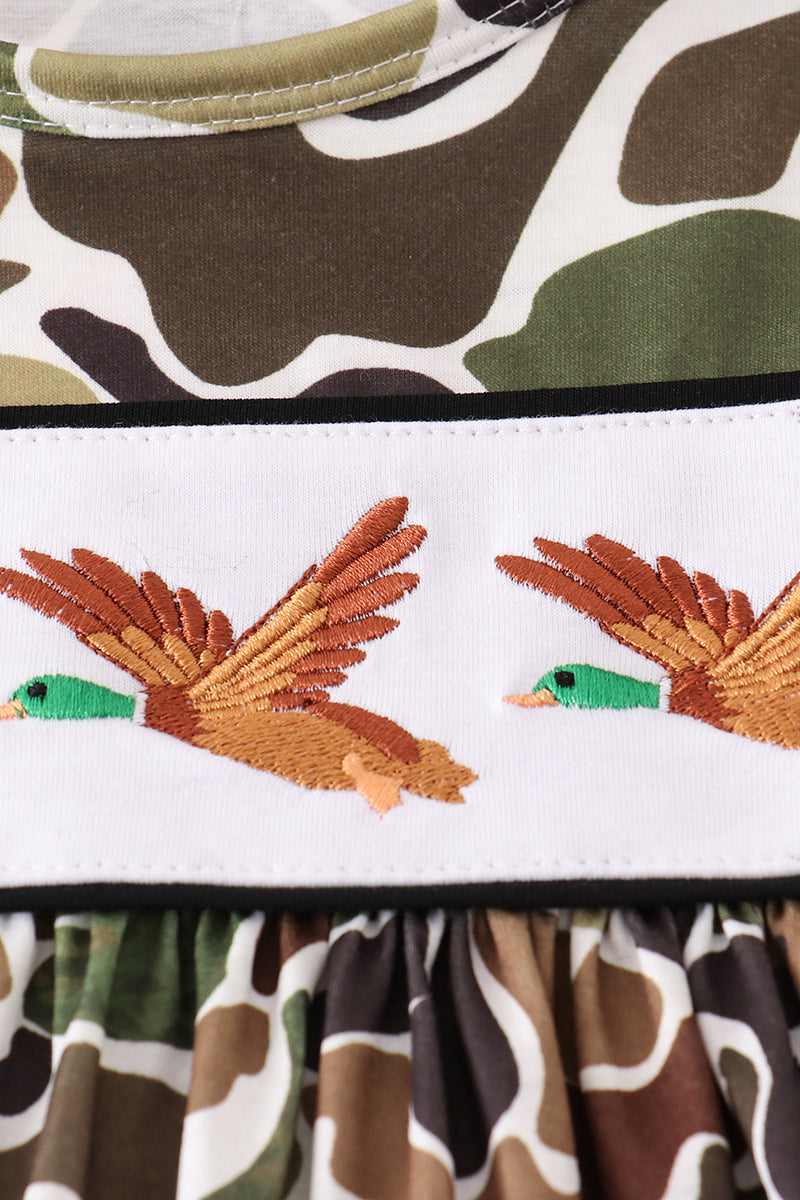 Camouflage duck embroidery set - Cloudling Kids Clothing