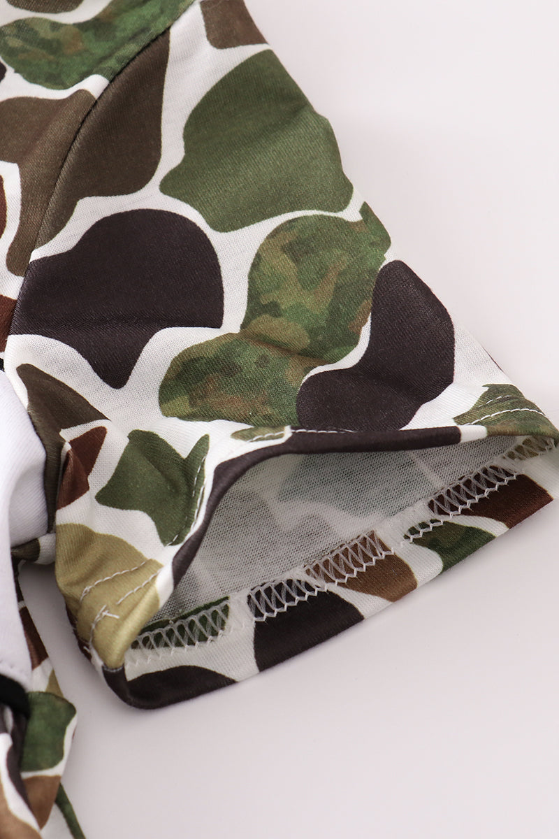 Camouflage duck embroidery set - Cloudling Kids Clothing