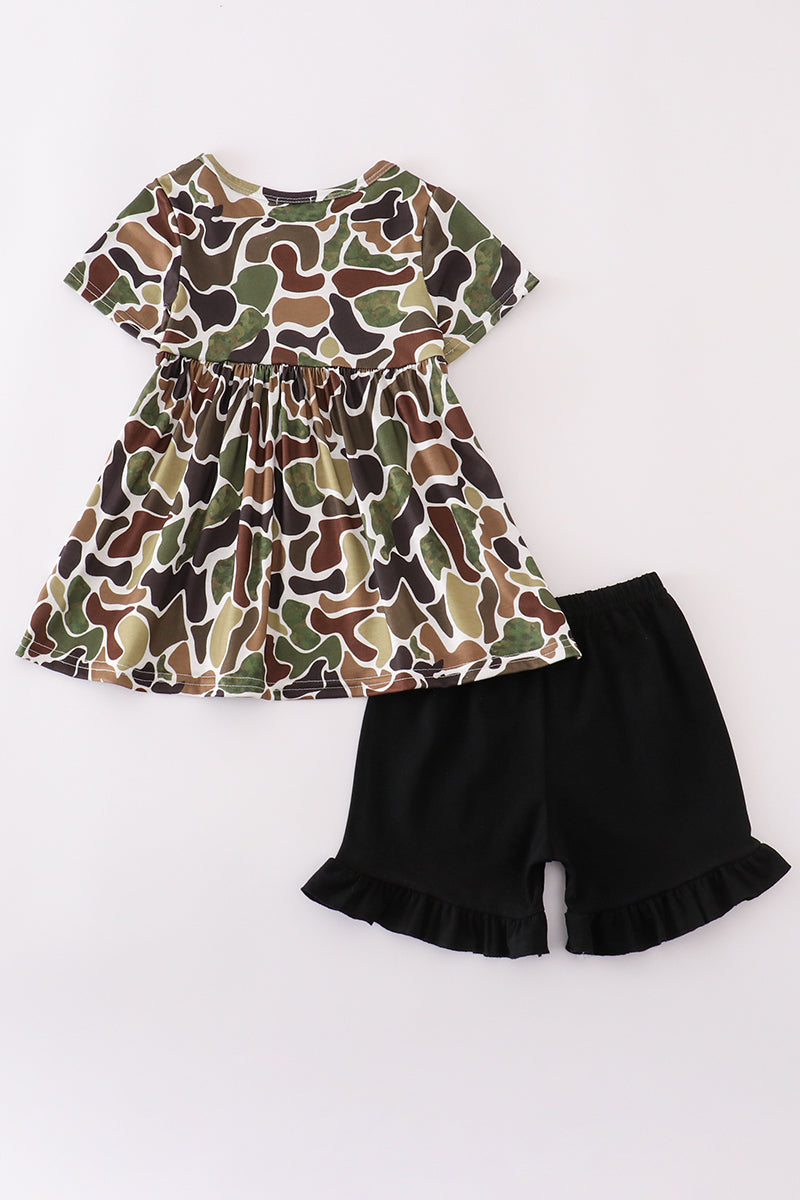 Camouflage duck embroidery set - Cloudling Kids Clothing