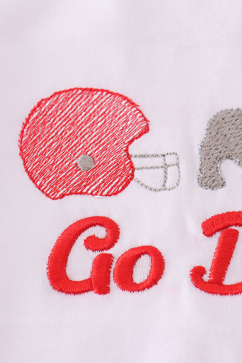 White Georgia go dawgs embroidery set - Cloudling Kids Clothing