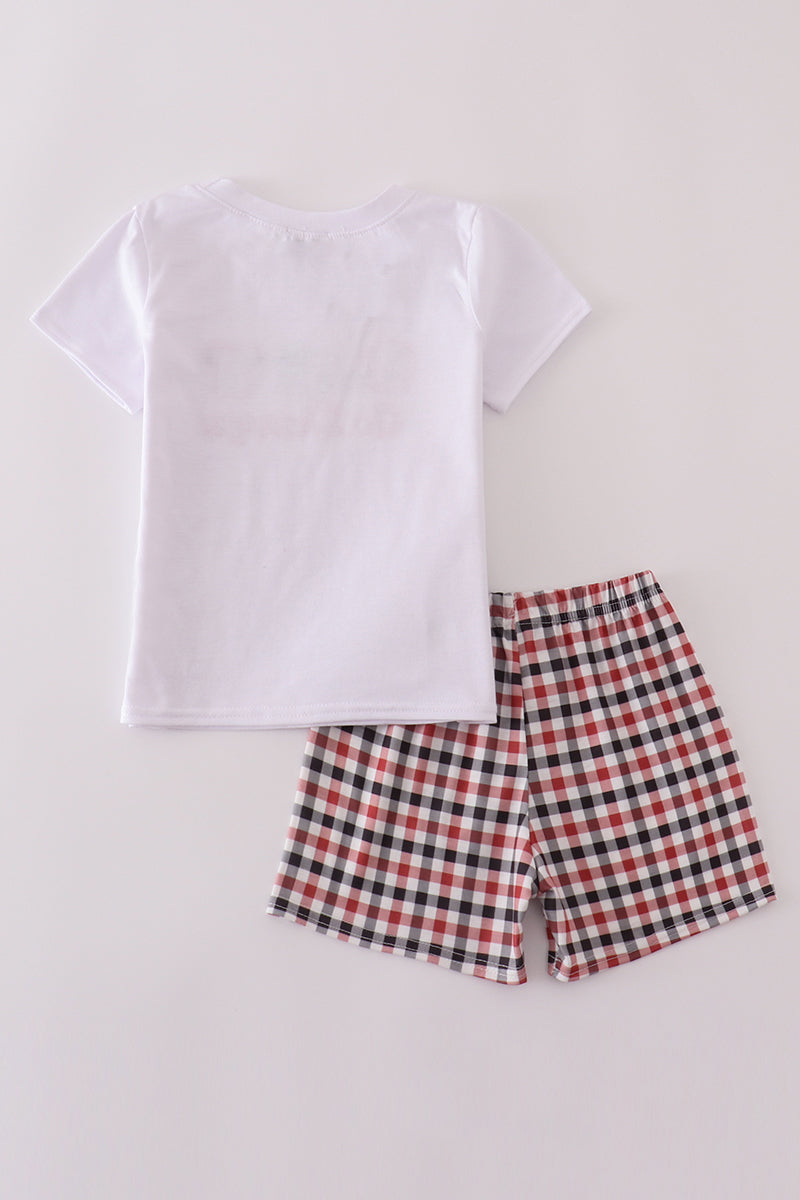 White Georgia go dawgs embroidery set - Cloudling Kids Clothing