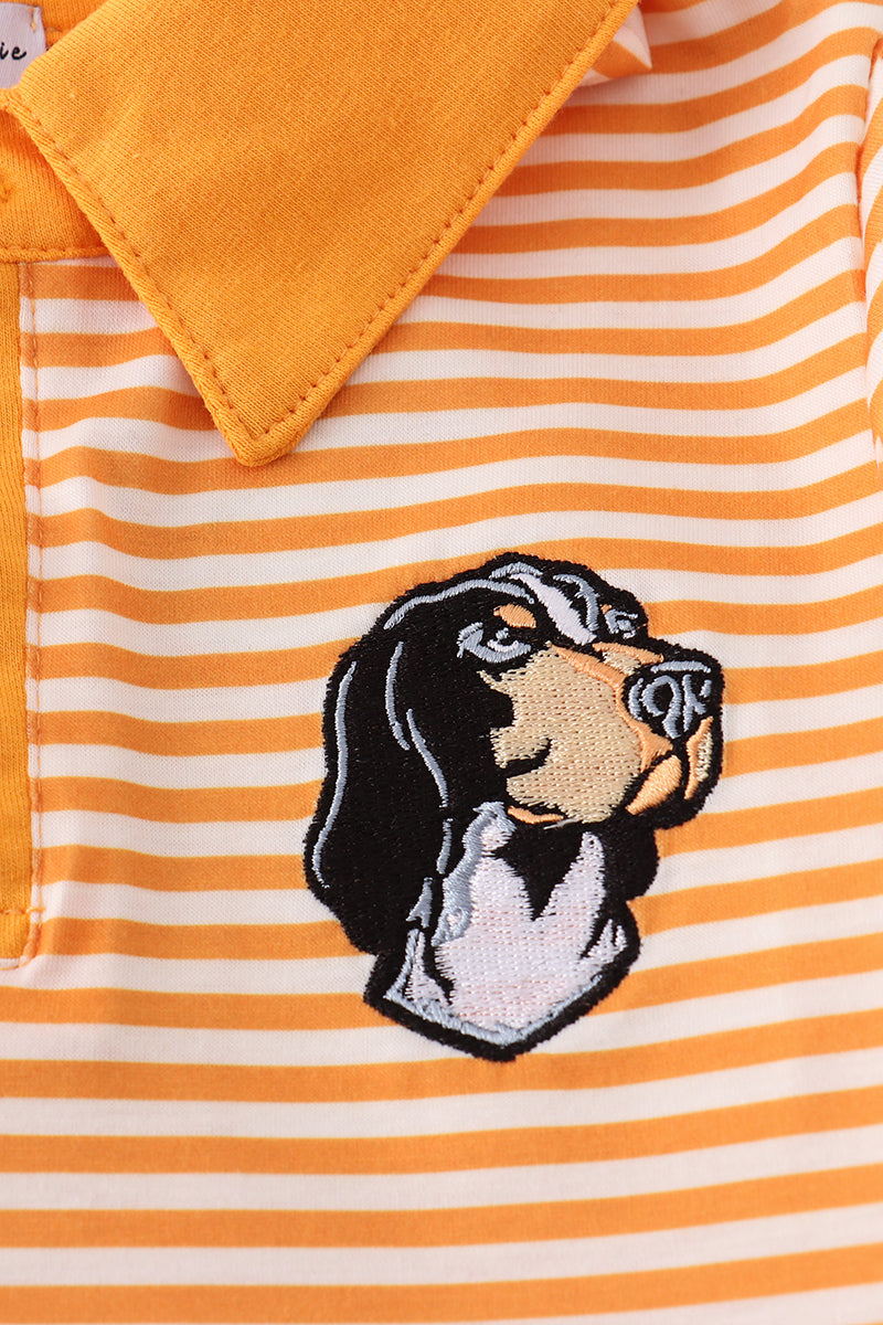 Orange tennessee applique stripe shirt - Cloudling Kids Clothing