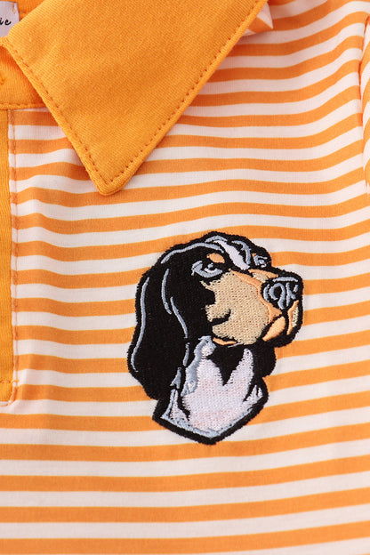 Orange tennessee applique stripe shirt - Cloudling Kids Clothing
