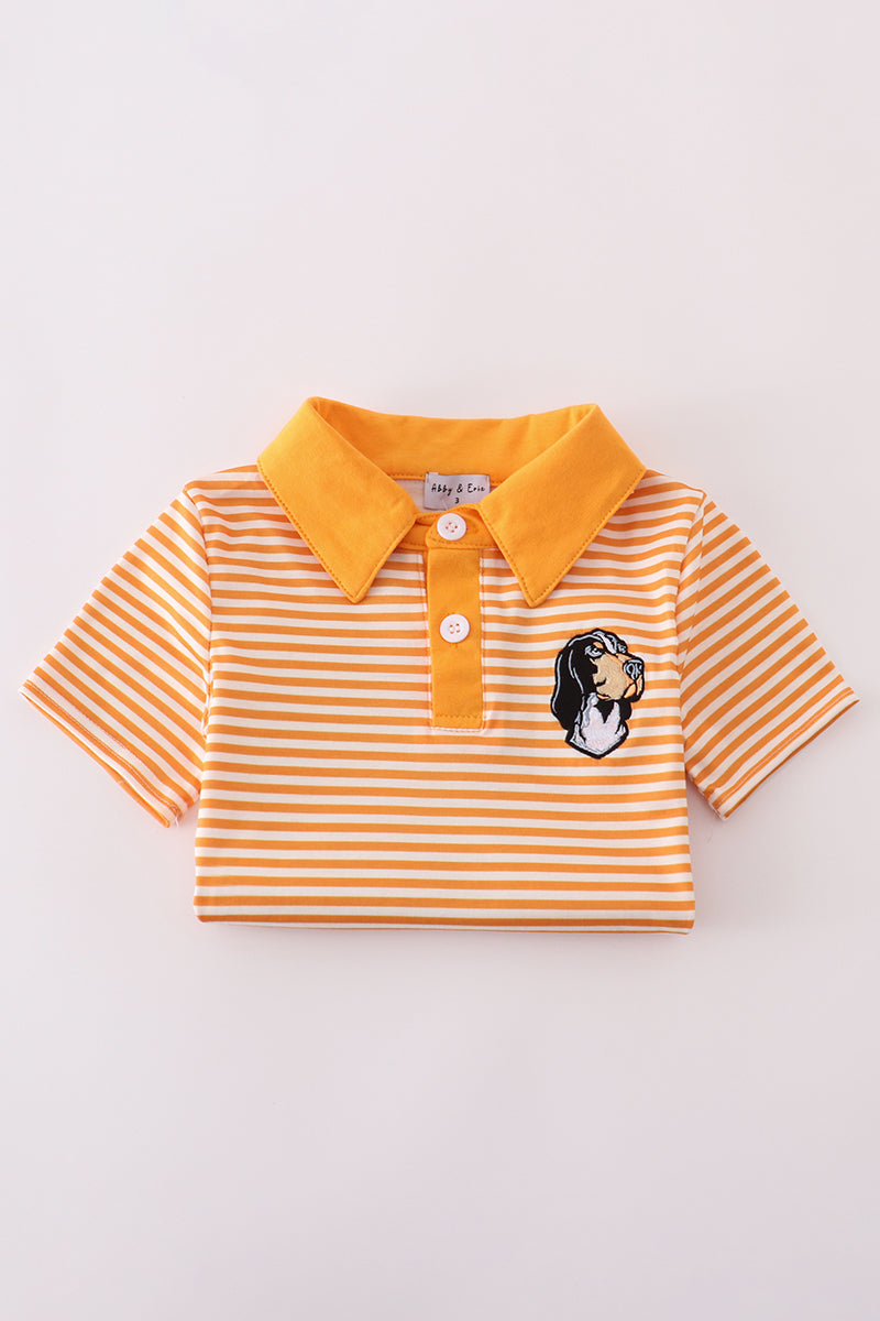 Orange tennessee applique stripe shirt - Cloudling Kids Clothing