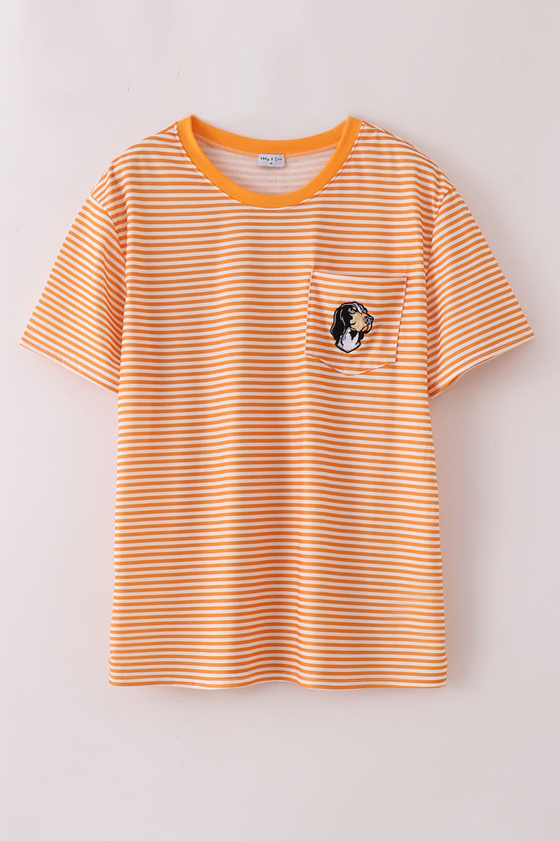 Orange tennessee applique stripe shirt - Cloudling Kids Clothing