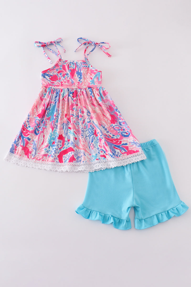 Tropical Sunset Waves set - Cloudling Kids Clothing