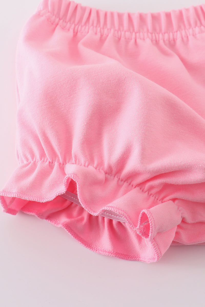 Pink leopard bloomer set - Cloudling Kids Clothing