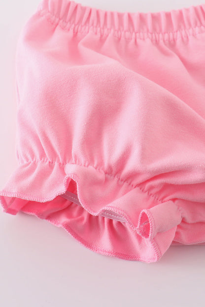 Pink leopard bloomer set - Cloudling Kids Clothing