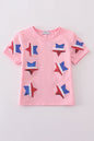 Pink star sequin mom&me top - Cloudling Kids Clothing