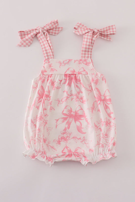 Pink bow print bubble