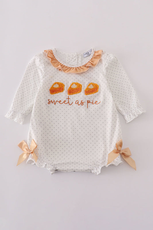 Sweet as pie french knot girl bubble
