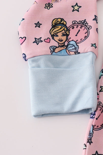 Pink princess bamboo pajamas romper