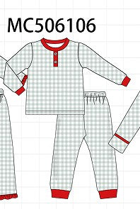 Sage gingham pajama set