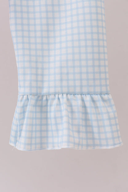 Pink animal smocked ruffle pants set