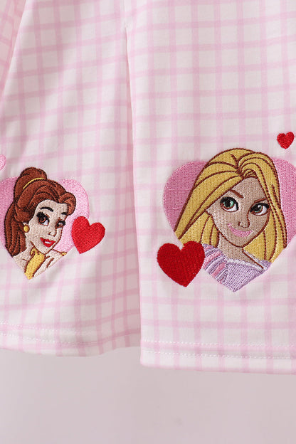 Red princess embroidery bloomer set