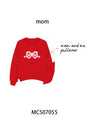Red bow applique mom&me top