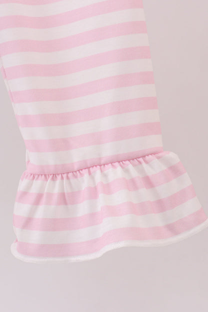 Blue truck heart applique ruffle pants set