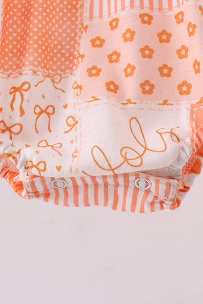 Orange Tennessee applique patchwork bubble
