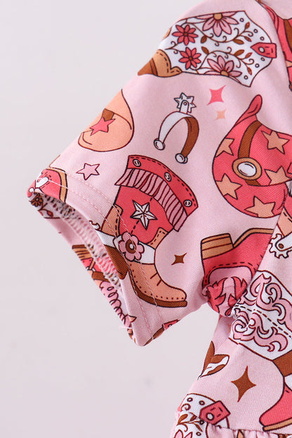 Pink cowgirl bamboo dress