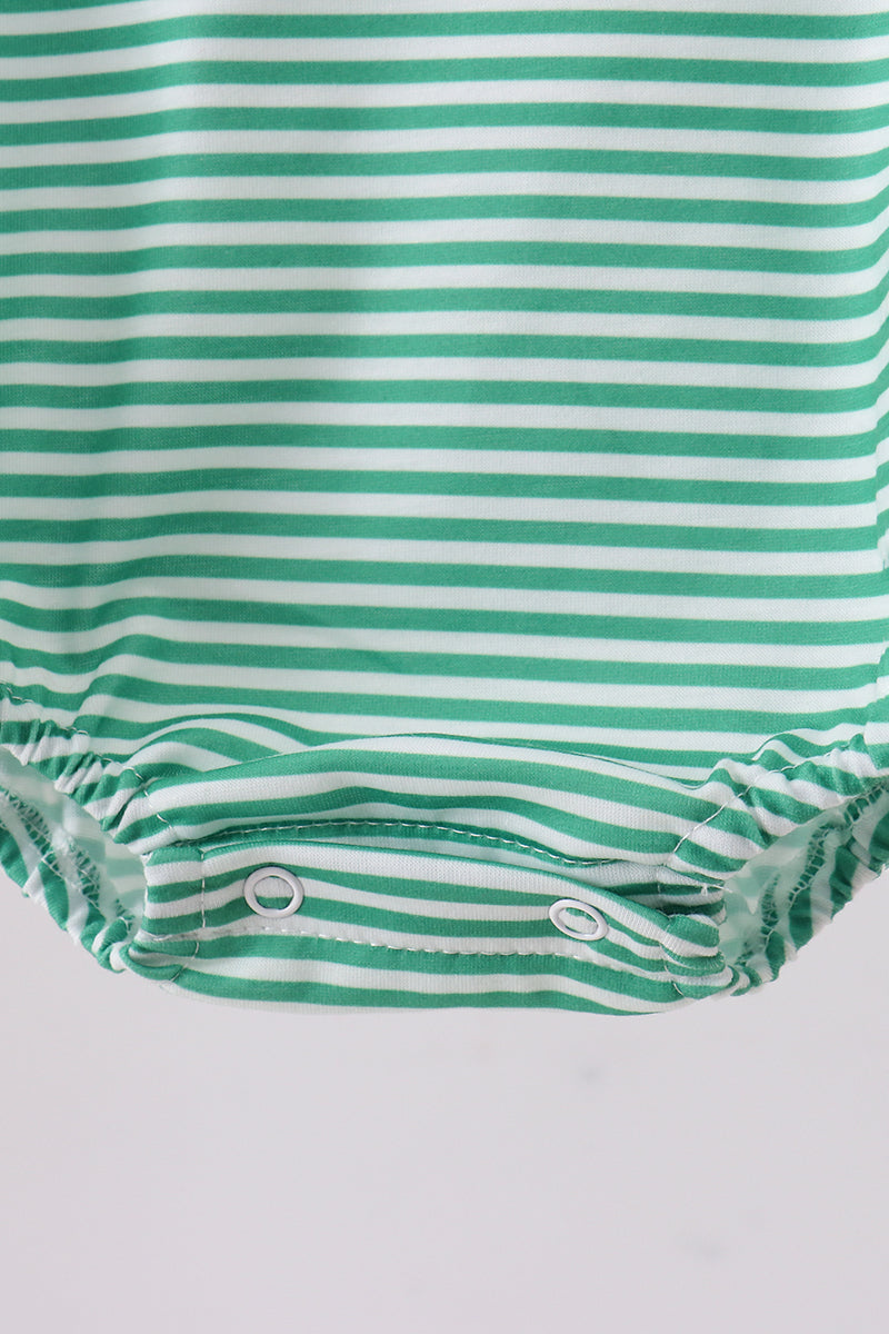 Green stripe clover golf cart applique bubble