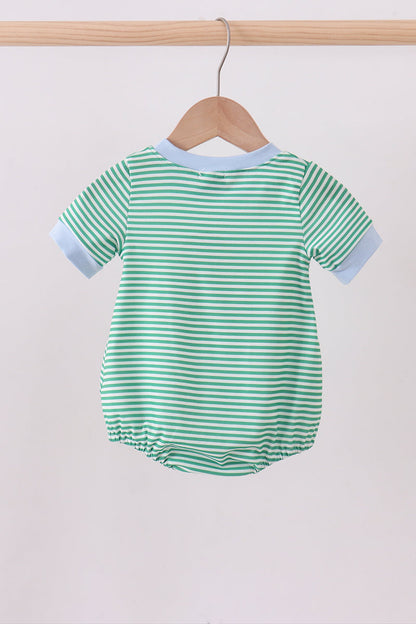 Green stripe clover golf cart applique bubble